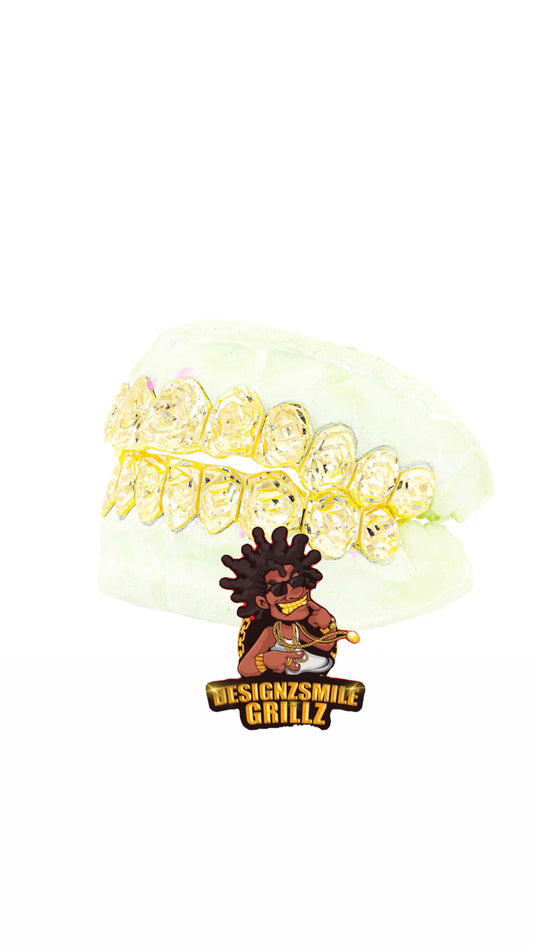 Rose Cut & Diamond dust Grillz